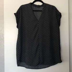 Black and white blouse